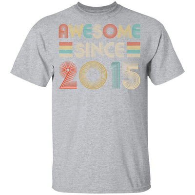 Awesome Since 2015 6th Birthday Gifts Youth-Youth Shirt-Youth T-Shirt-Sport Grey
