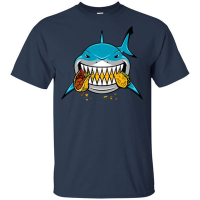 Shark Eating Taco Food Lover Gift-T-Shirt & Hoodie-Classic T-Shirt-Navy