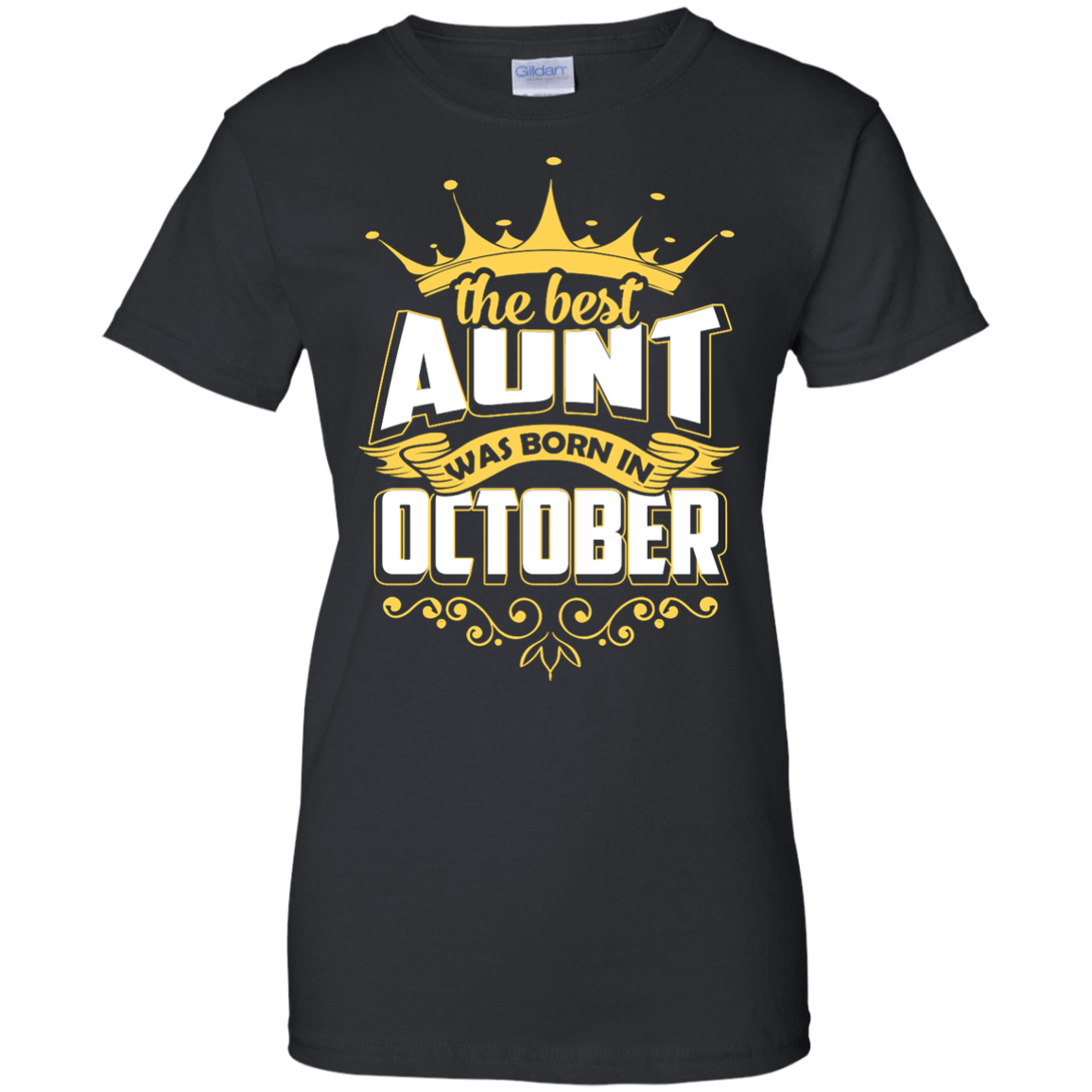 The Best Aunt Was Born In October-T-Shirt & Hoodie-Women's T-Shirt-Black