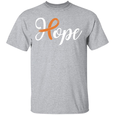 Multiple Sclerosis Leukemia Awareness Orange Ribbon Hope-T-Shirt & Hoodie-Classic T-Shirt-Sport Grey