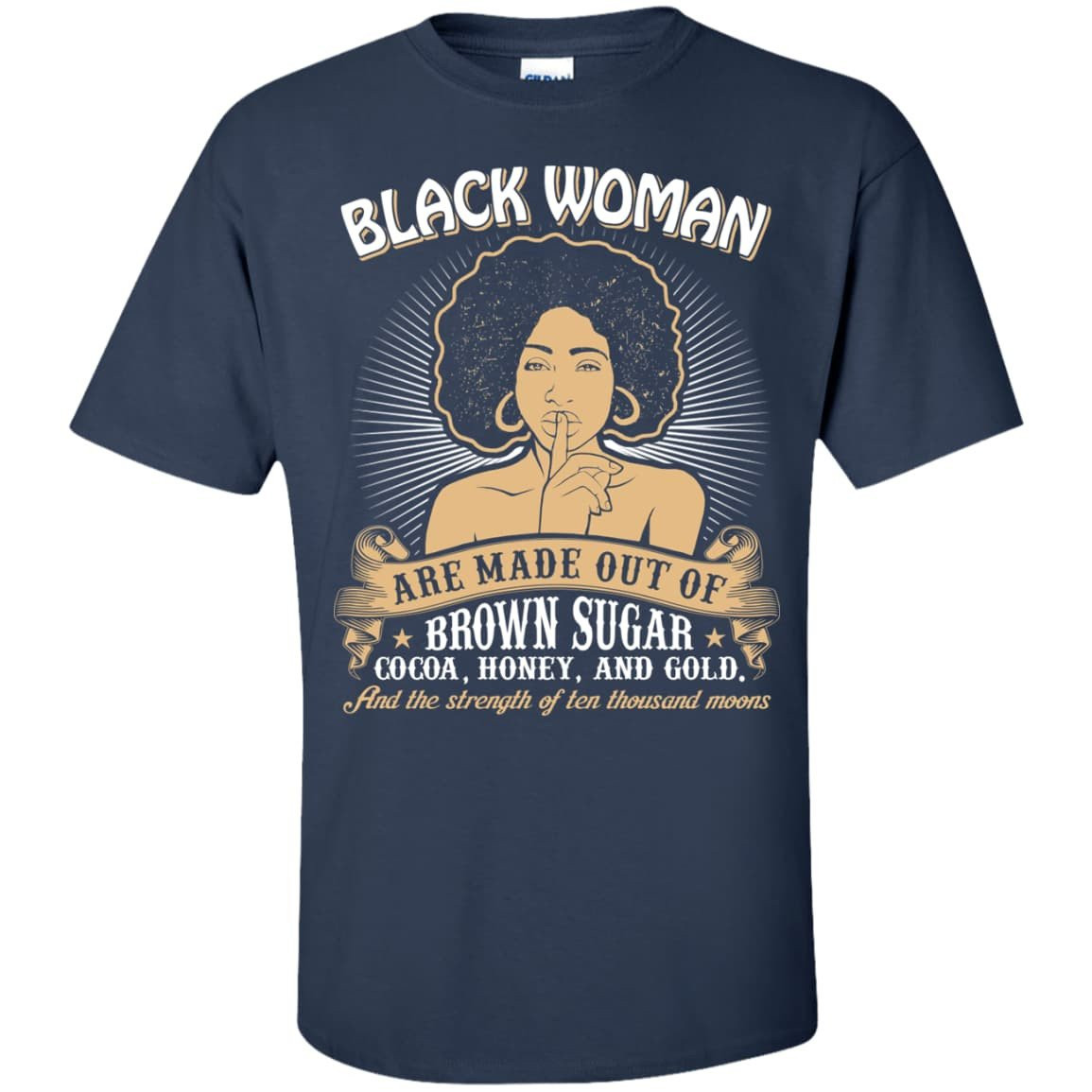 Black Girls Made Of-T-Shirt & Hoodie-Classic T-Shirt-Navy