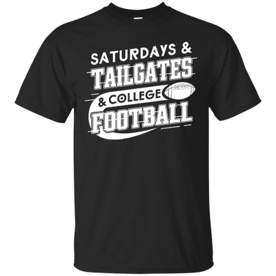 SATURDAYS TAILGATES COLLEGE FOOTBALL-T-Shirt & Hoodie-Classic T-Shirt-Black