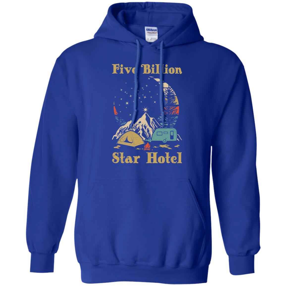 Vintage Five Billion Star Hotel Moom Camping-T-Shirt & Hoodie-Pullover Hoodie-Royal