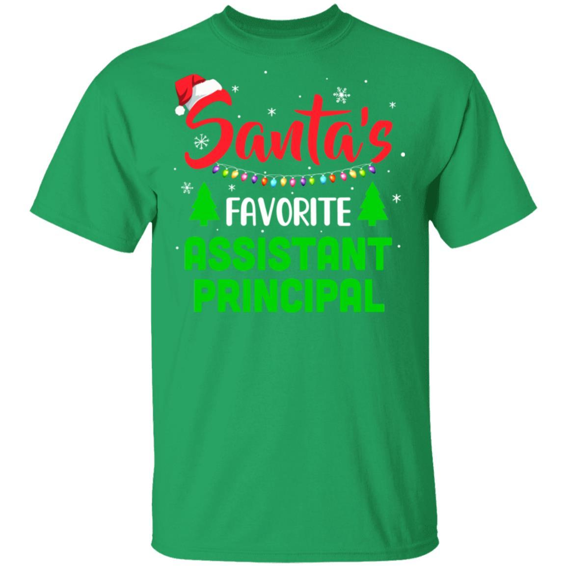 Santa's Favorite Assistant principal Funny Christmas Xmas Gifts-T-Shirt & Sweatshirt-Classic T-Shirt-Irish Green