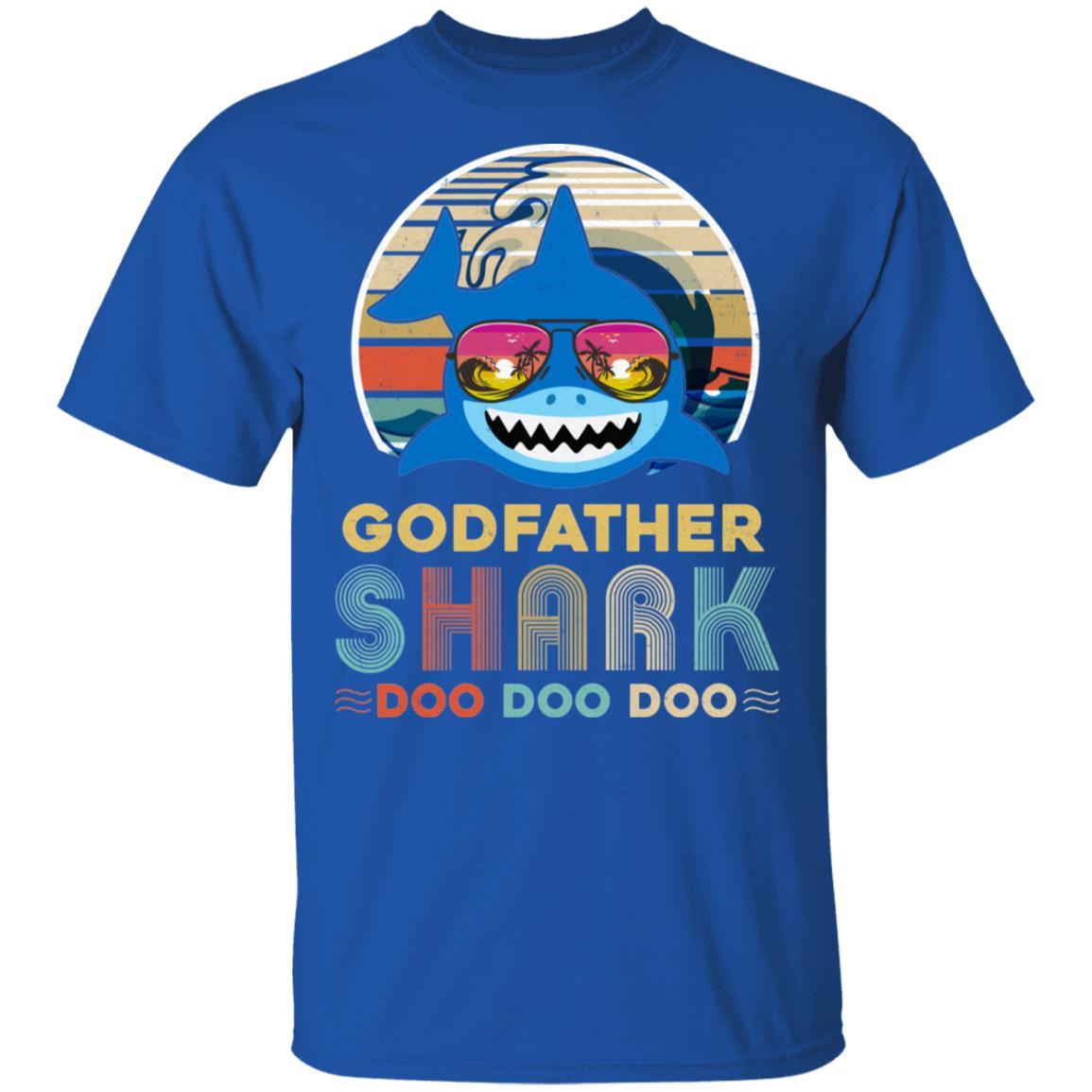 Retro Vintage Godfather Shark Doo Doo Doo-T-Shirt & Hoodie-Classic T-Shirt-Royal