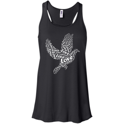 I Love Birds-T-Shirt & Hoodie-Women's Flowy Racerback Tank-Black