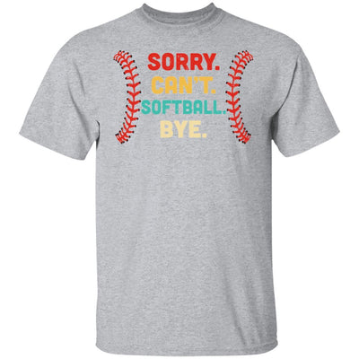 Sorry Can't Softball Bye Cool Softball Lovers Vintage Gift-T-Shirt & Hoodie-Classic T-Shirt-Sport Grey