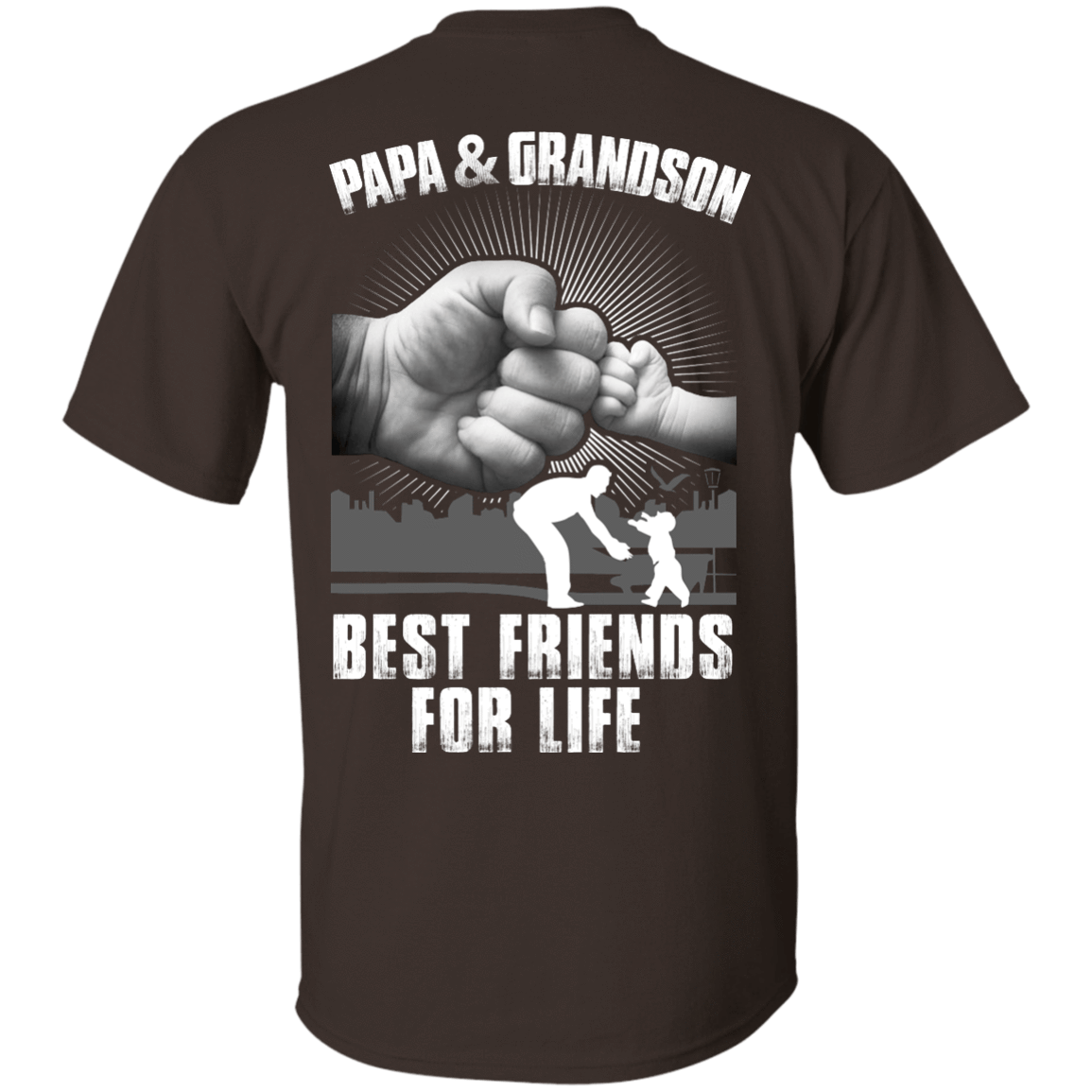 Papa And Grandson Best Friends For Life-T-Shirt & Hoodie-Classic T-Shirt-Dark Chocolate