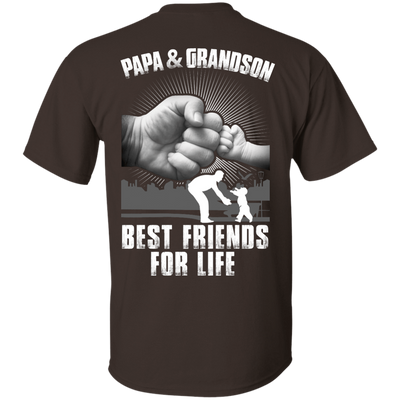Papa And Grandson Best Friends For Life-T-Shirt & Hoodie-Classic T-Shirt-Dark Chocolate