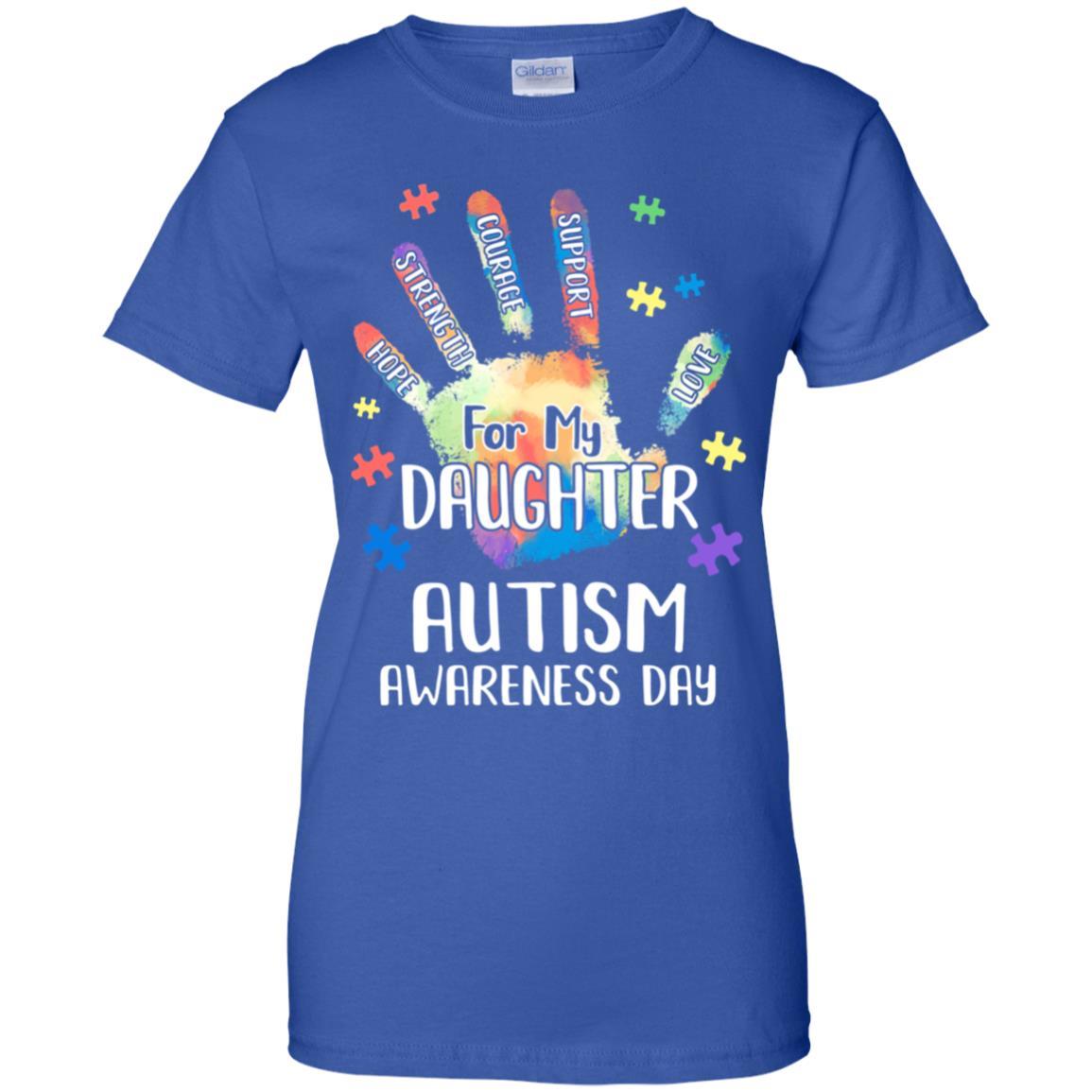Support Autism Awareness For My Daughter Puzzle Gift-T-Shirt & Hoodie-Women's T-Shirt-Royal