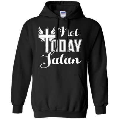 Not Today Satan-T-Shirt & Hoodie-Pullover Hoodie-Black