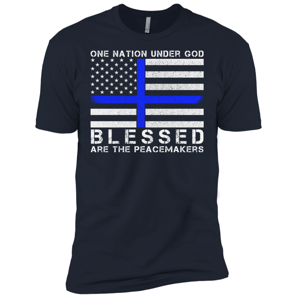 One Nation Under God-T-Shirt & Hoodie-Premium T-Shirt-Midnight Navy