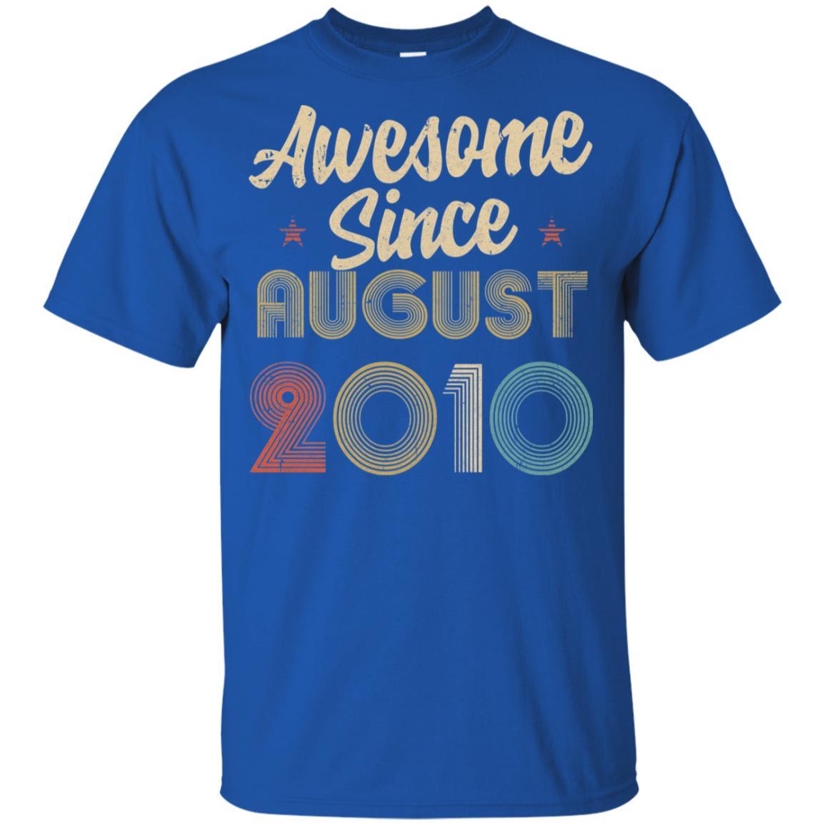 Awesome Since August 2010 Vintage 11th Birthday Gifts Youth-Youth Shirt-Youth T-Shirt-Royal