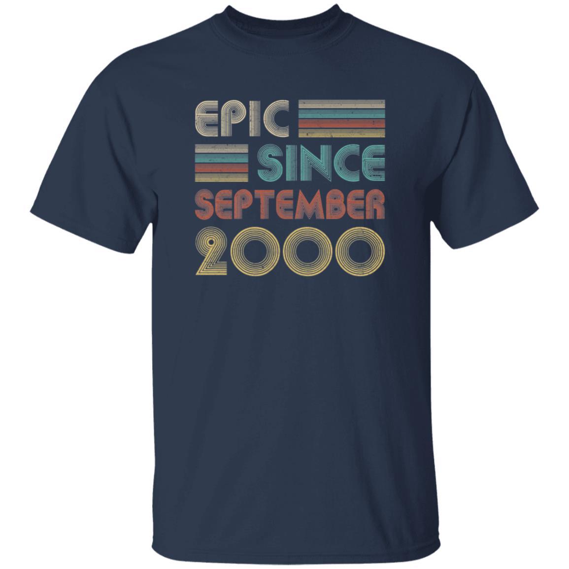 Epic Since September 2000 Vintage 21th Birthday Gifts-T-Shirt & Hoodie-Classic T-Shirt-Navy