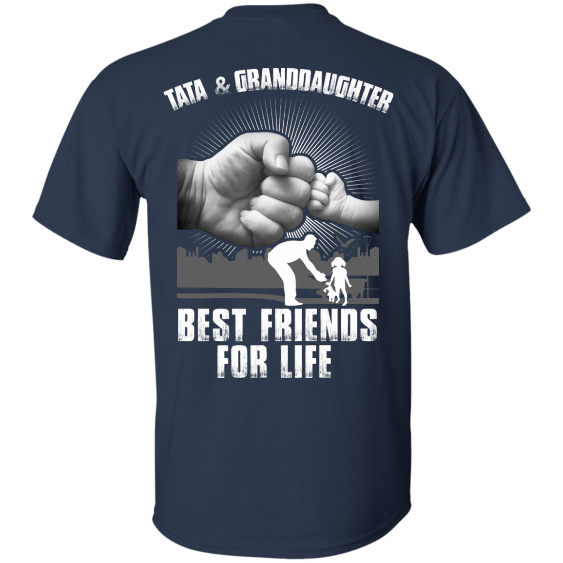Tata And Granddaughter Best Friends For Life-T-Shirt & Hoodie-Classic T-Shirt-Navy
