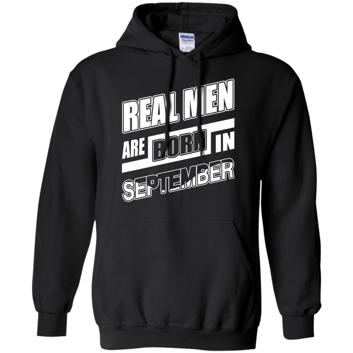 Real Men Are Born In September-T-Shirt & Hoodie-Pullover Hoodie-Black