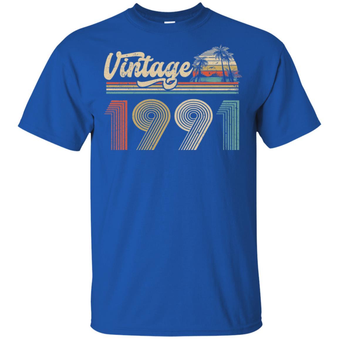 30th Birthday Gift Vintage 1991 Classic-T-Shirt & Hoodie-Classic T-Shirt-Royal