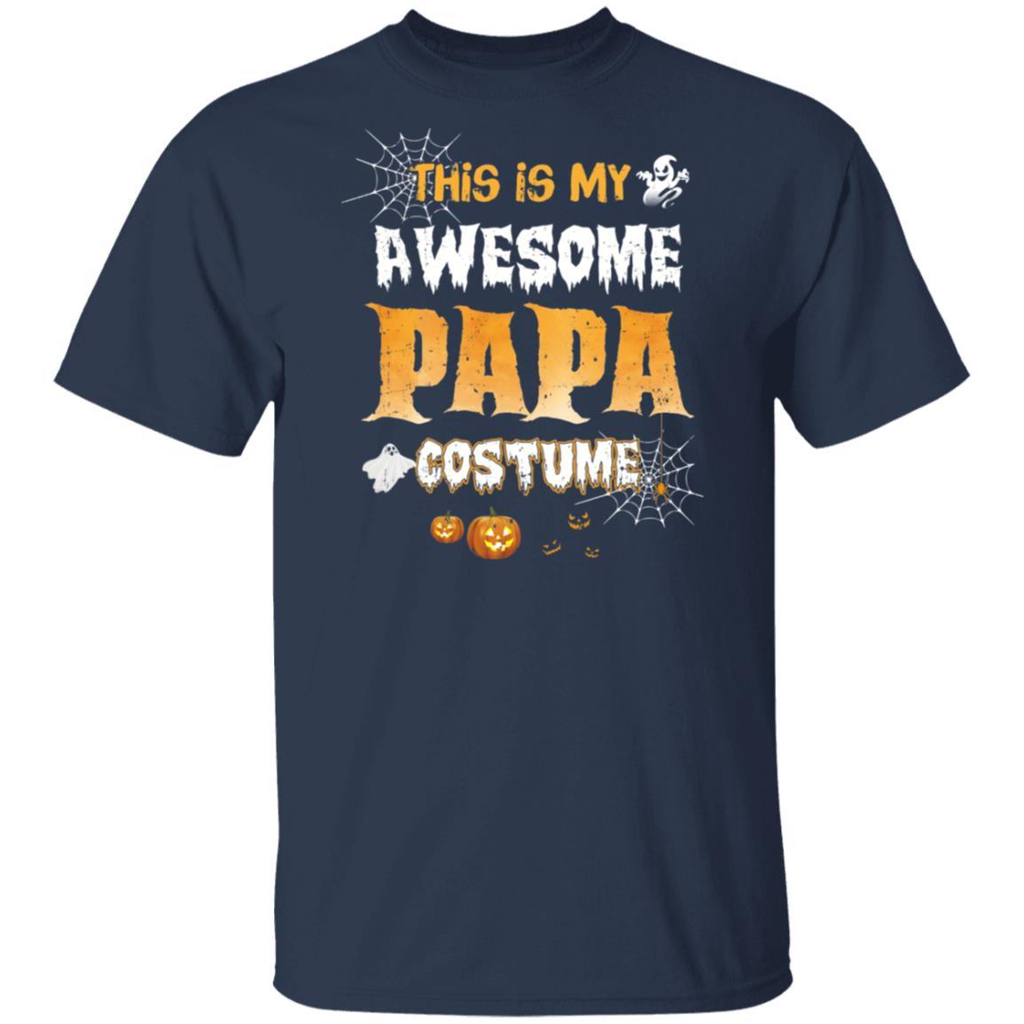 Halloween This Is My Awesome Papa Costume-T-Shirt & Hoodie-Classic T-Shirt-Navy