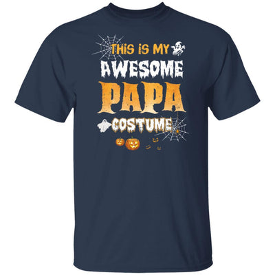 Halloween This Is My Awesome Papa Costume-T-Shirt & Hoodie-Classic T-Shirt-Navy