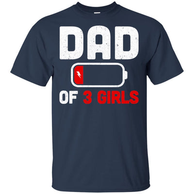 Funny Dad Of 3 Girls Fathers Day Gifts-T-Shirt & Hoodie-Classic T-Shirt-Navy