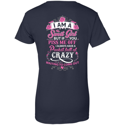 I Am A Sweet Girl-T-Shirt & Hoodie-Women's T-Shirt-Navy