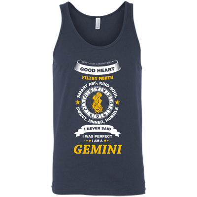 I Never Said I Was Perfect I Am A GEMINI-T-Shirt & Hoodie-Unisex Tank-Navy