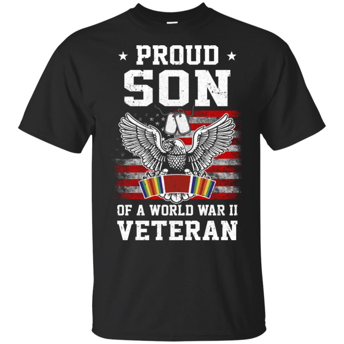 Proud Son Of World War 2 Veteran Patriotic-T-Shirt & Hoodie-Classic T-Shirt-Black
