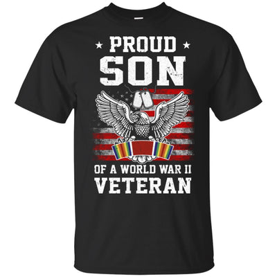 Proud Son Of World War 2 Veteran Patriotic-T-Shirt & Hoodie-Classic T-Shirt-Black