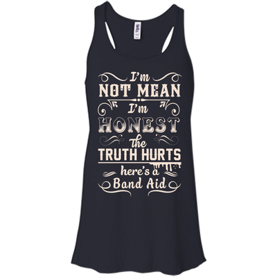 I'm Not MEAN I'm HONEST The Truth Hurts-T-Shirt & Hoodie-Women's Flowy Racerback Tank-Midnight