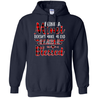 Red Plaid Funny Being A Mimi Doesn't Make Me Old-T-Shirt & Hoodie-Pullover Hoodie-Navy