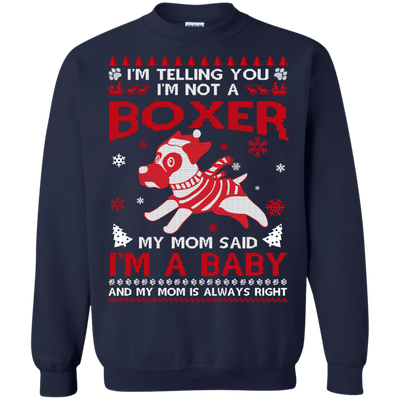 I'm Telling You I'm Not A Boxer-T-Shirt & Hoodie-Crewneck Sweatshirt-Navy