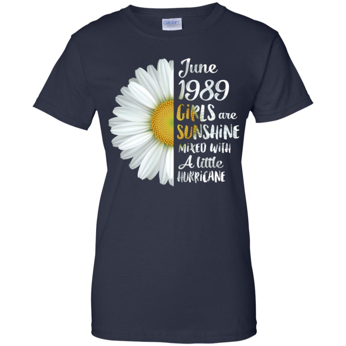 June Girls 1989 32th Birthday Gifts-T-Shirt & Tank Top-Women's T-Shirt-Navy