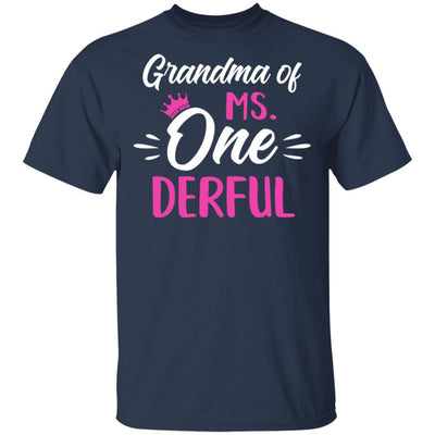 Grandma Of Ms Onederful 1st Birthday Party Costumes Gifts-T-Shirt & Hoodie-Classic T-Shirt-Navy