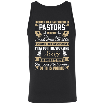 I Belong To A Rare Breed Of Pastors-T-Shirt & Hoodie-Unisex Tank-Black
