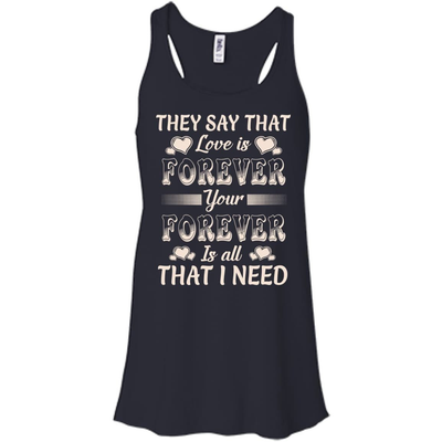 Forever Is All That I Need-T-Shirt & Hoodie-Women's Flowy Racerback Tank-Midnight