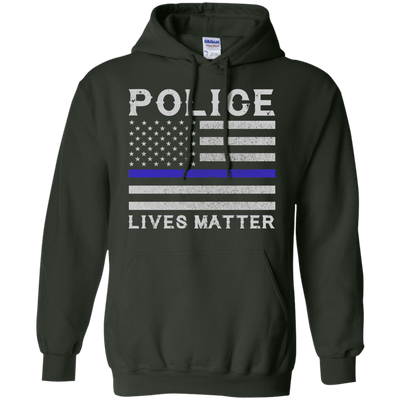 Police Lives Matter-T-Shirt & Hoodie-Pullover Hoodie-Forest Green