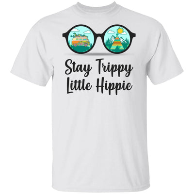 Stay Trippy Little Hippie Glasses Hippie Camping Gift-T-Shirt & Tank Top-Classic T-Shirt-White