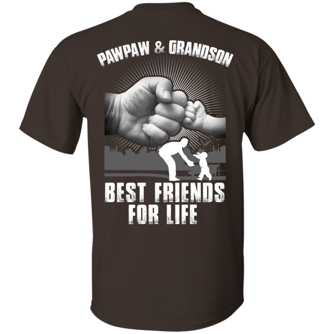 Pawpaw And Grandson Best Friends For Life-T-Shirt & Hoodie-Classic T-Shirt-Dark Chocolate