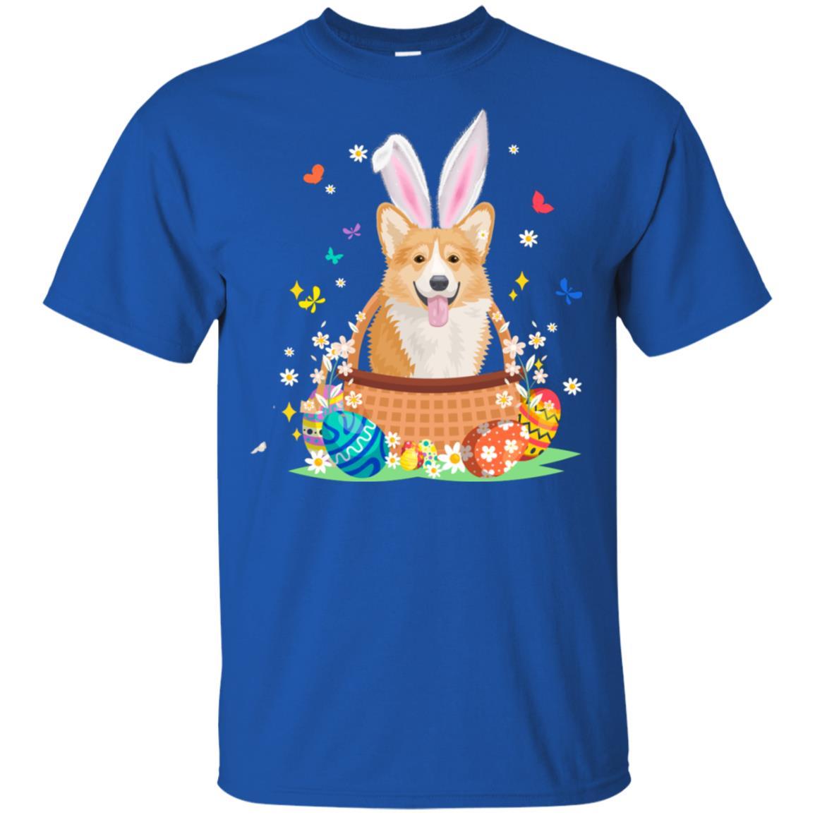 Corgi Bunny Hat Rabbit Easter Eggs-T-Shirt & Hoodie-Classic T-Shirt-Royal