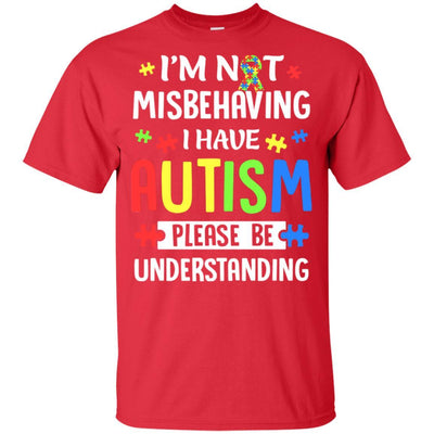 Autism Awareness I'm Not Misbehaving I Have Autism Youth-Youth Shirt-Youth T-Shirt-Red