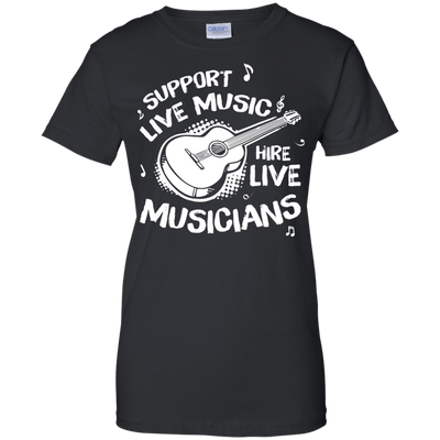 Support Live Music Hire Live Musicans-T-Shirt & Hoodie-Women's T-Shirt-Black
