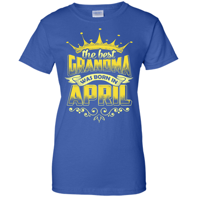 The Best Grandma Was Born In April-T-Shirt & Hoodie-Women's T-Shirt-Royal