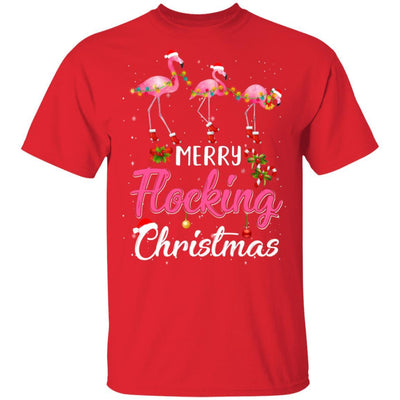 Merry Flocking Christmas Gift For Flamingo Lovers-T-Shirt & Sweatshirt-Classic T-Shirt-Red