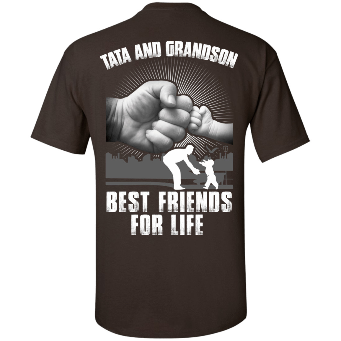 Tata And Grandson Best Friends For Life-T-Shirt & Hoodie-Classic T-Shirt-Dark Chocolate