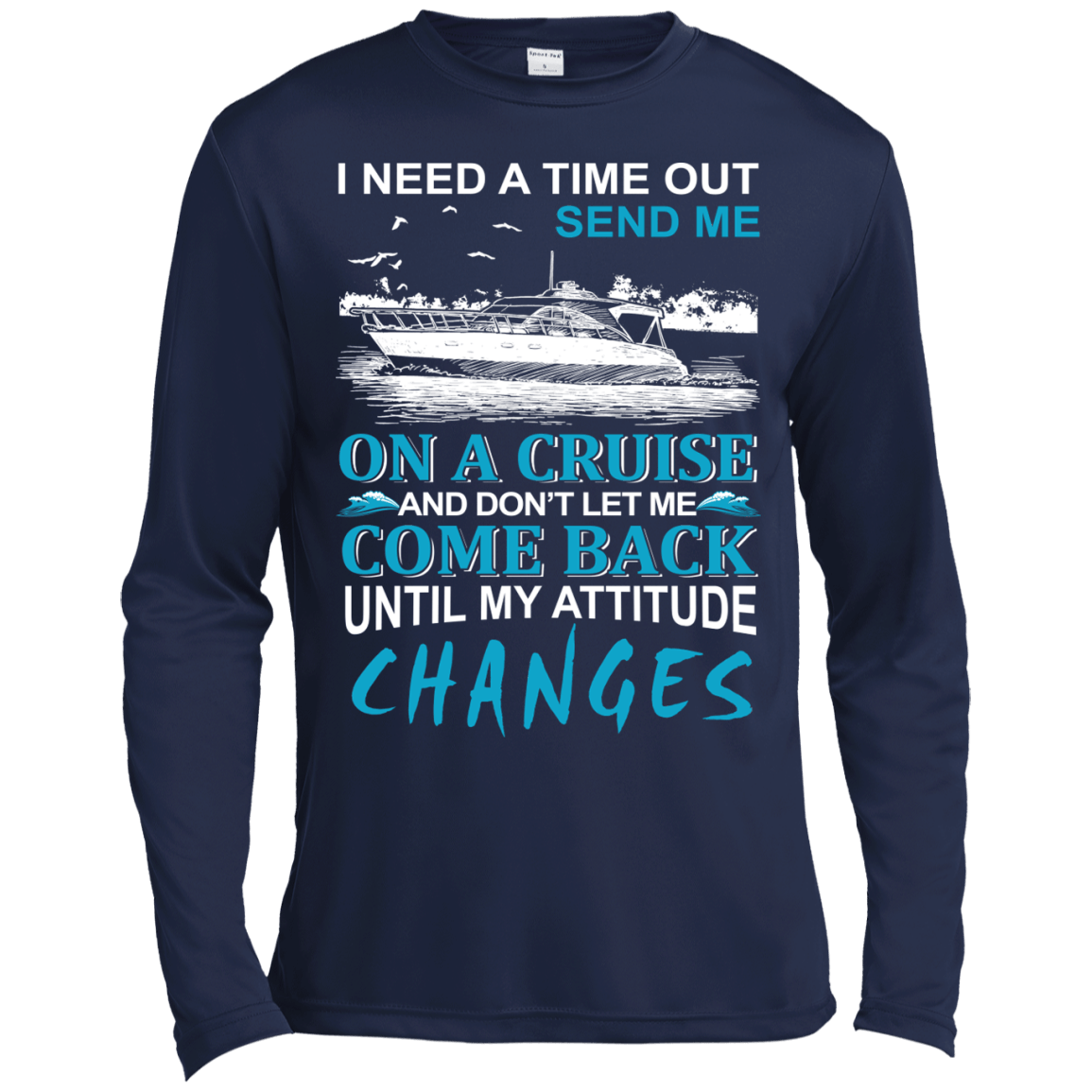 Send Me On A Cruise-T-Shirt & Hoodie-Long Sleeve T-Shirt-Navy