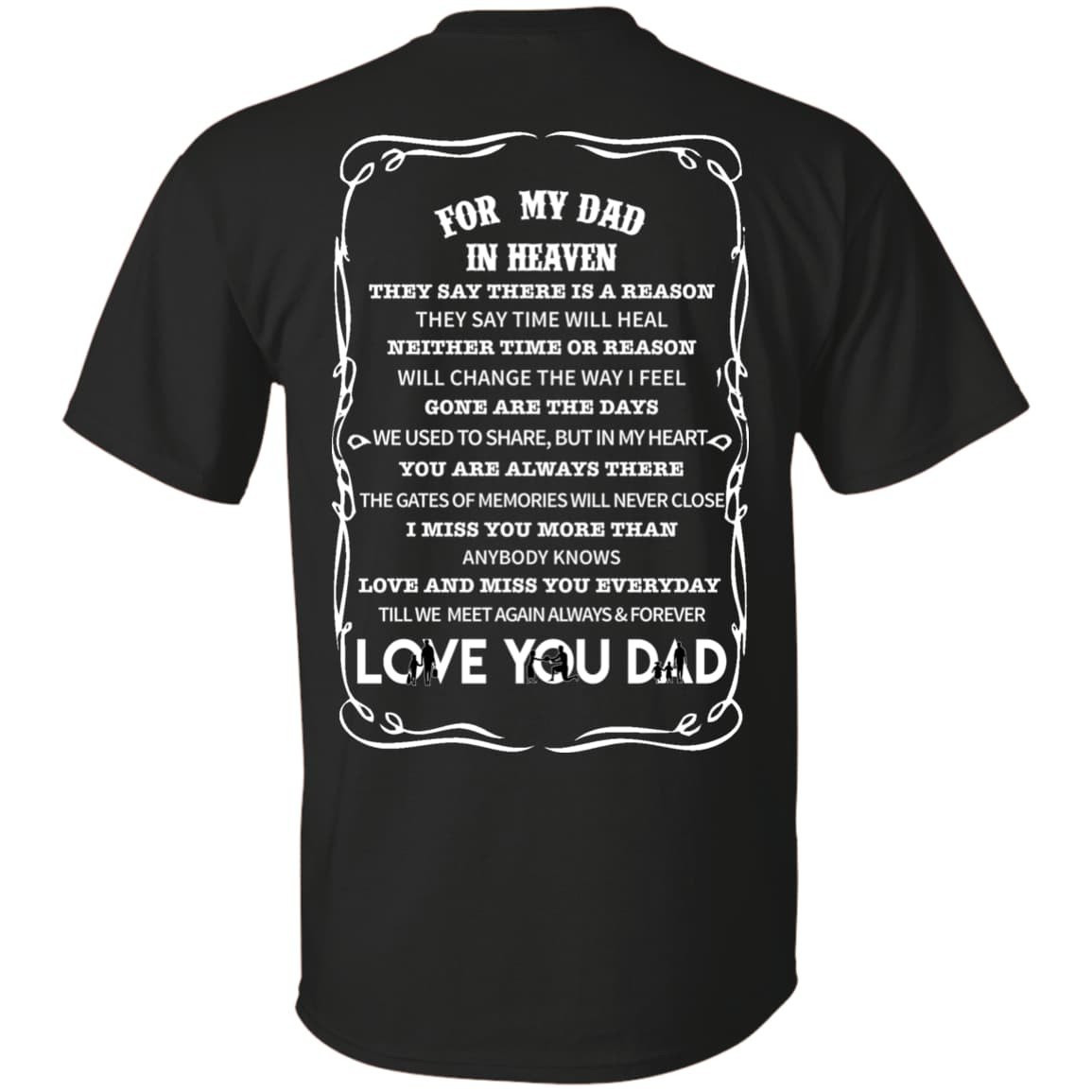 For My Dad In Heaven-T-Shirt & Hoodie-Classic T-Shirt-Black