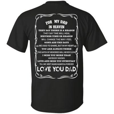 For My Dad In Heaven-T-Shirt & Hoodie-Classic T-Shirt-Black