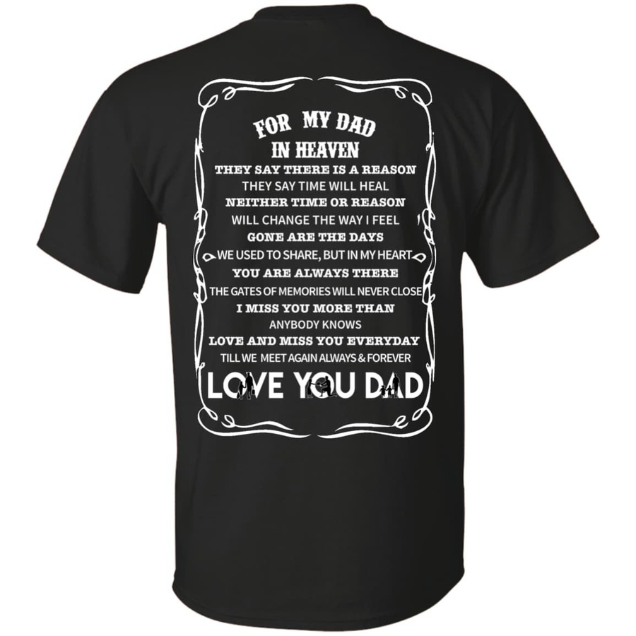 For My Dad In Heaven-T-Shirt & Hoodie-Classic T-Shirt-Black