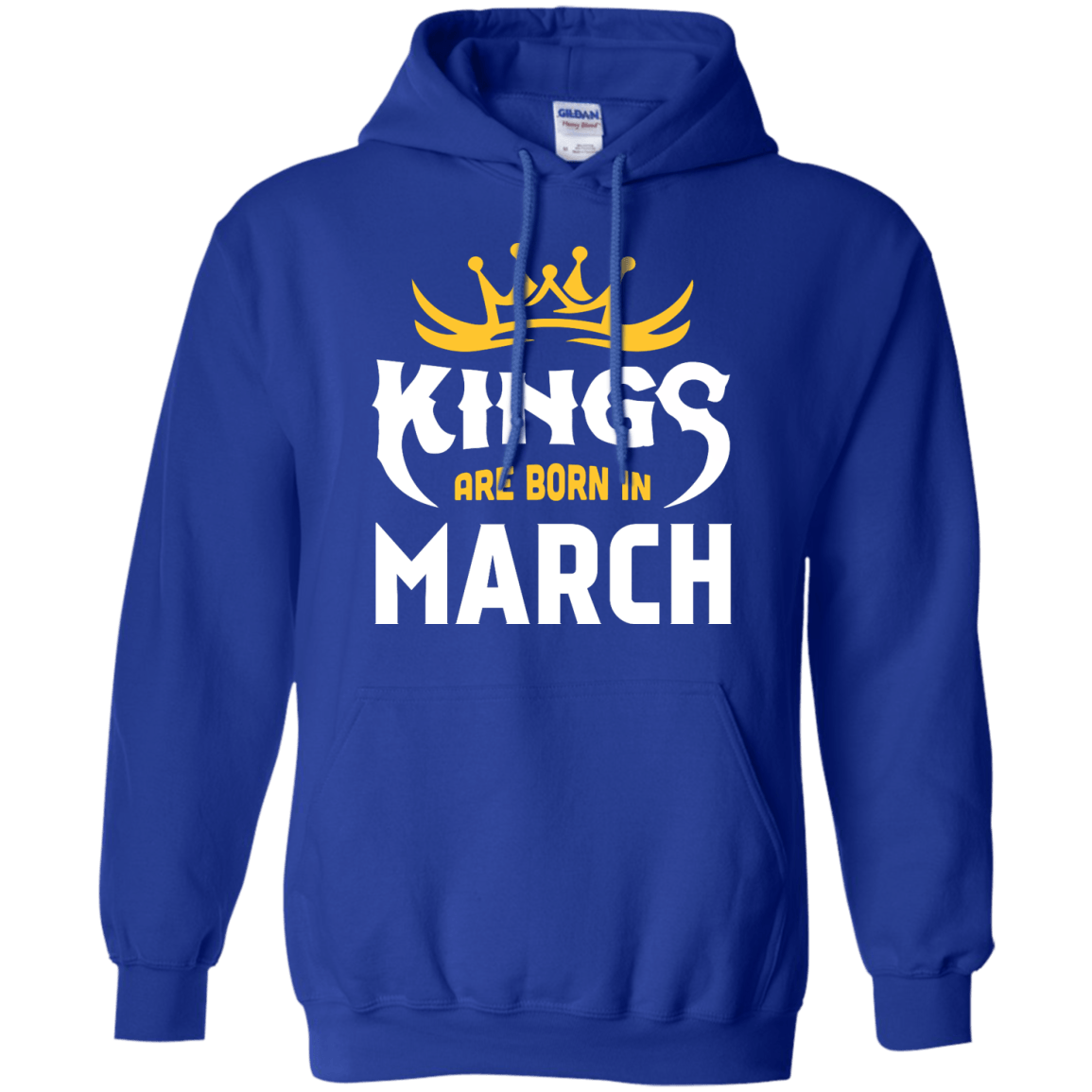 Kings Are Born In March-T-Shirt & Hoodie-Pullover Hoodie-Royal