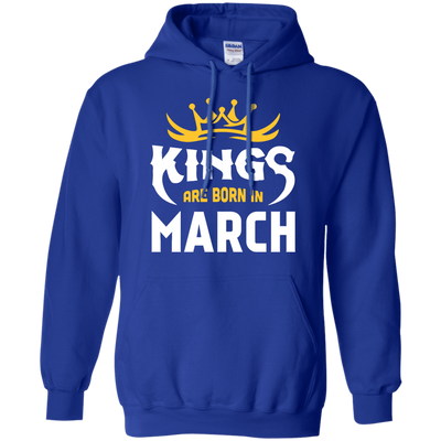 Kings Are Born In March-T-Shirt & Hoodie-Pullover Hoodie-Royal